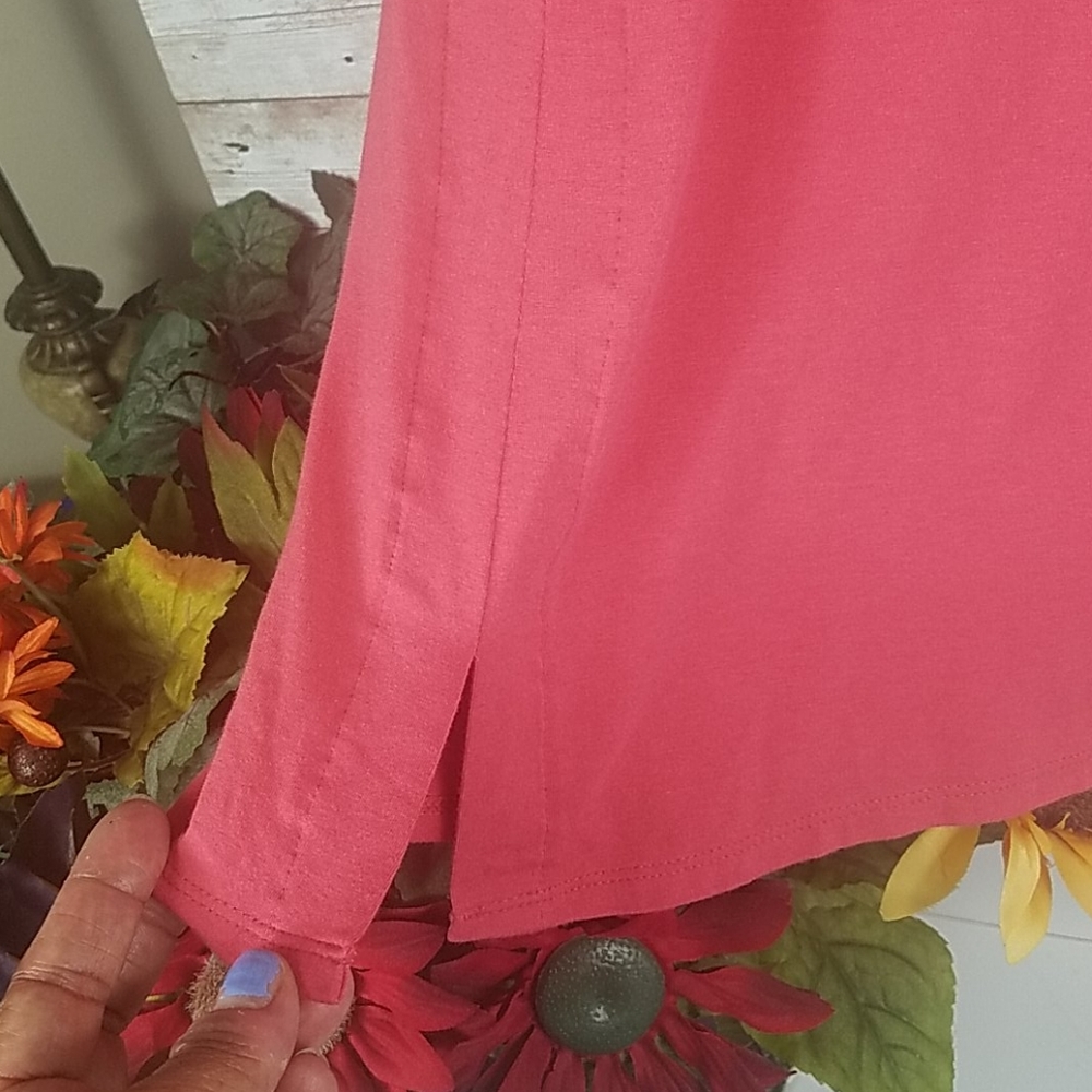 J. Jill, Coral, round neck, long sleeves, Sz S petit - Picture 3 of 7